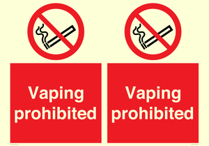 Vaping prohibited
